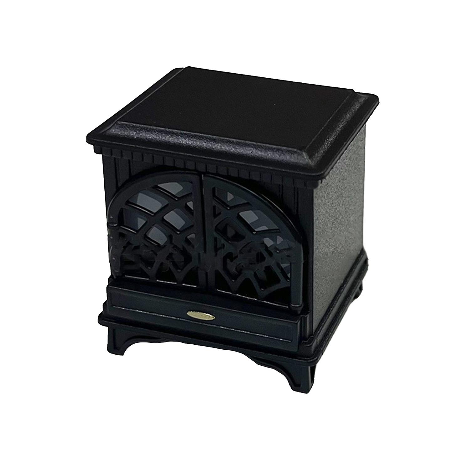 Miniature Fireplace Stove Battery Operated Luminous Realistic DIY Pretend Play Toys Decorative Acces