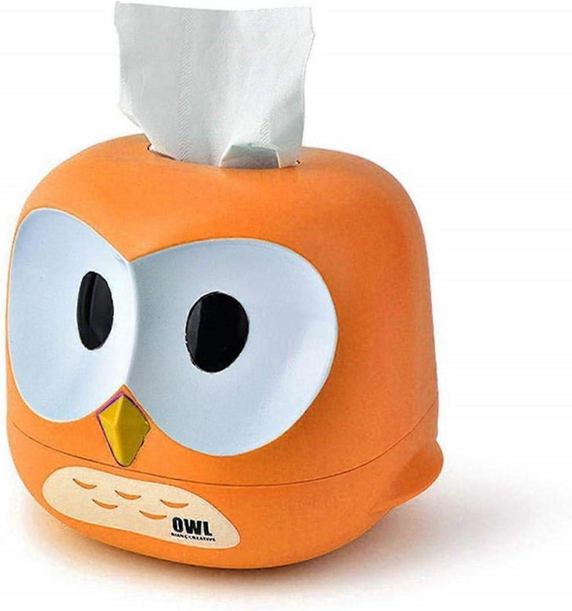 Tissue Holder Home Tissue Box Kids Tissue Box Owl Design Silver Tissue Dispenser Tissue Box Orange