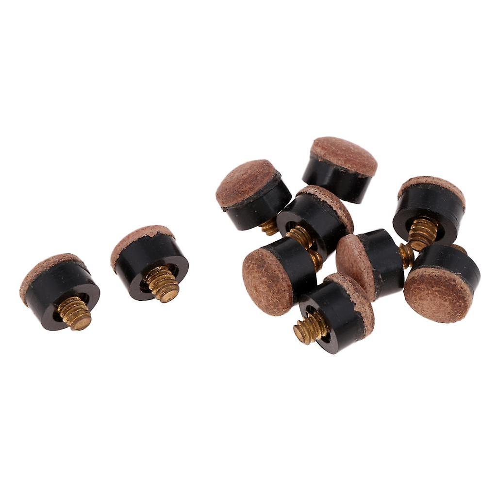 Premium 10 Stück Billard Schraubbare Pool Queue Stick Tips Ersatzspitze 10mm
