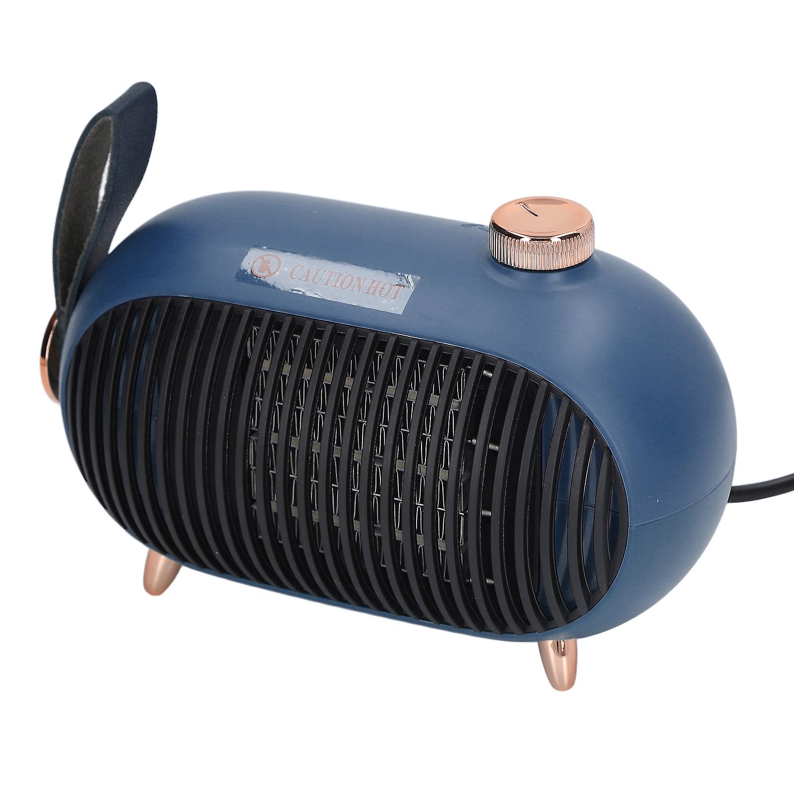 900W Tabletop Air Heater Mute ABS Multi Protection PTC Heating Space Air Warmer for Home EU 220V Blue