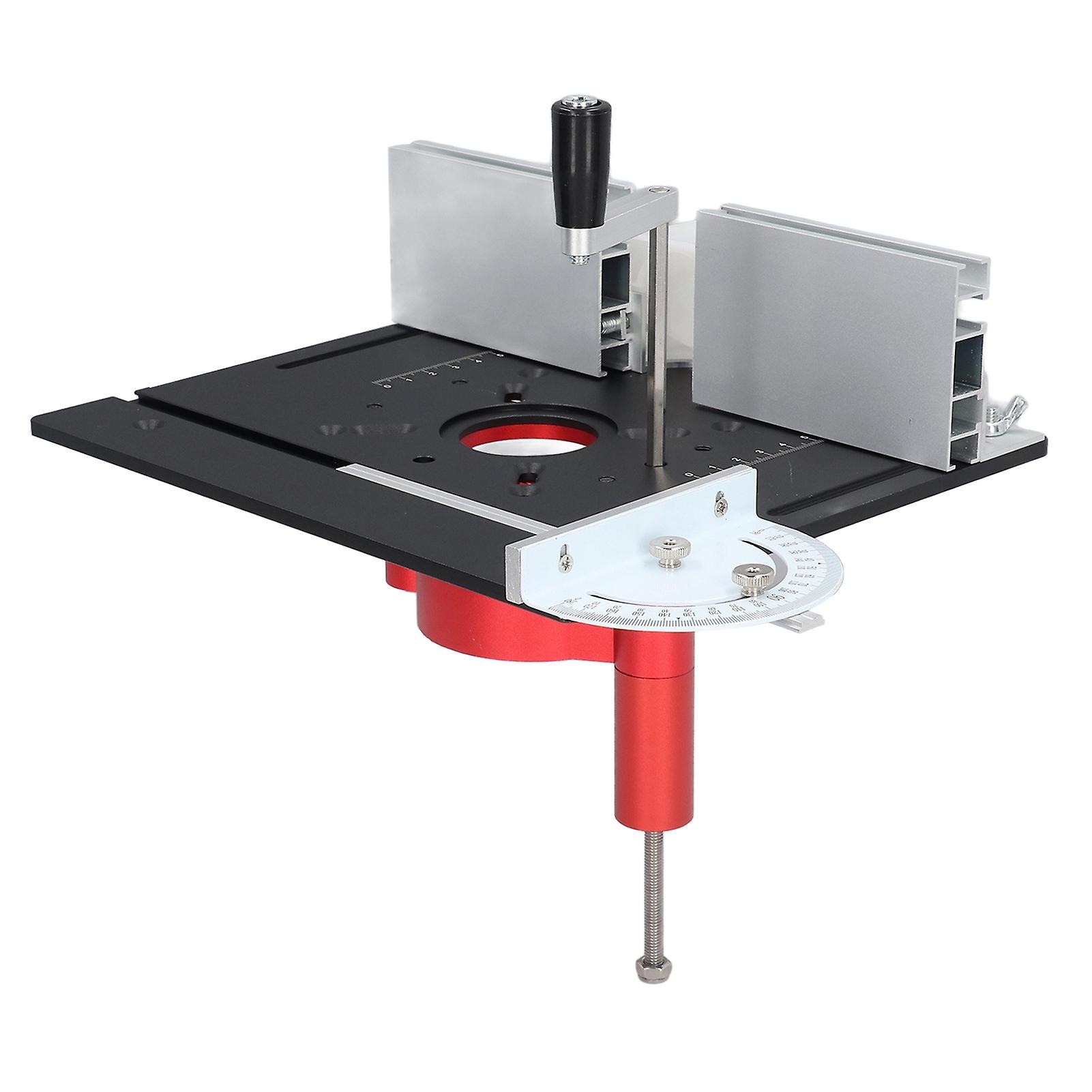 Router Lift System Electric Router Table Insert Plate Lifting Base Kit for Woodworking Chamfering Trimming Black 