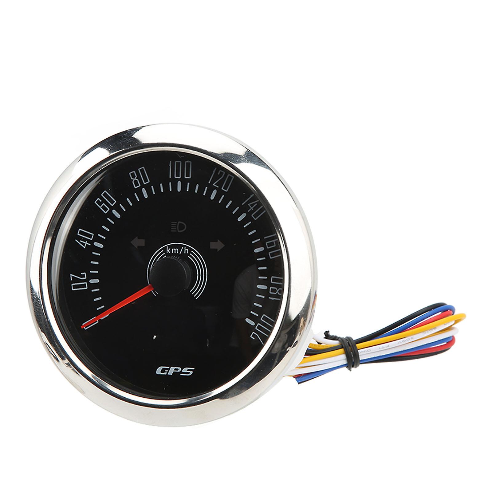 3 in 1 GPS Tachometer 200KM/H 85mm 9‑32V 7 Color Backlit Antifog Universal for Boat Car RV Motorcycle