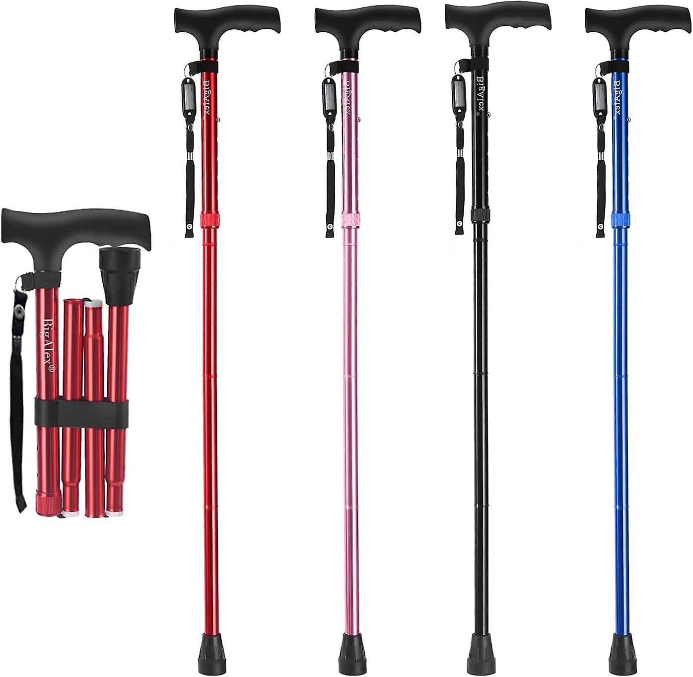 1pc Folding Cane, Adjustable Folding Cane, Foldable Cane for Men and Women, Lightweight, Adjustable, Portable Cane - nce Movement Aid - Smooth and
