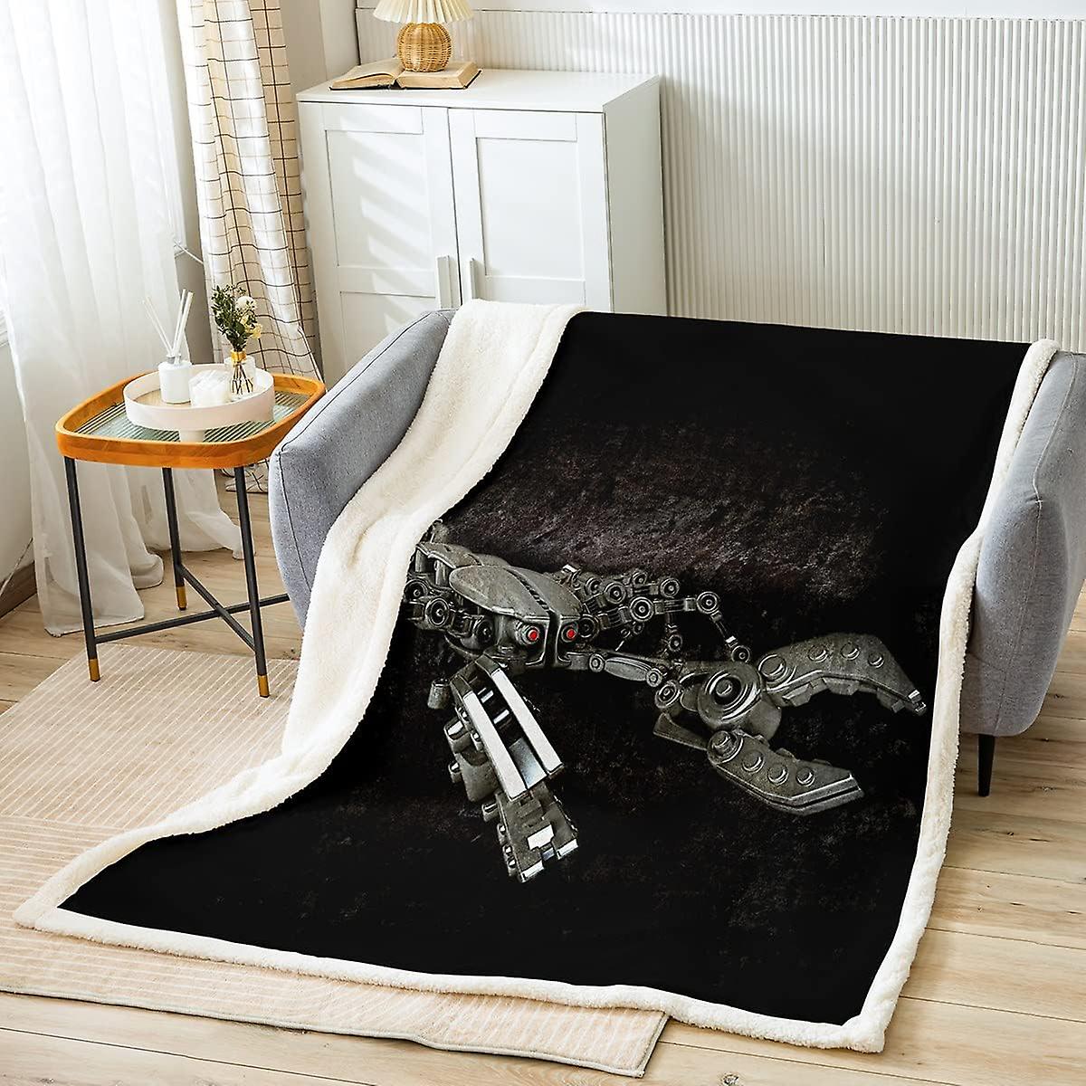 Kerota Scorpion Fleece Throw Blanket Kids Retro Steampunk Style Fuzzy Blanket for Bed Sofa Boys Girl
