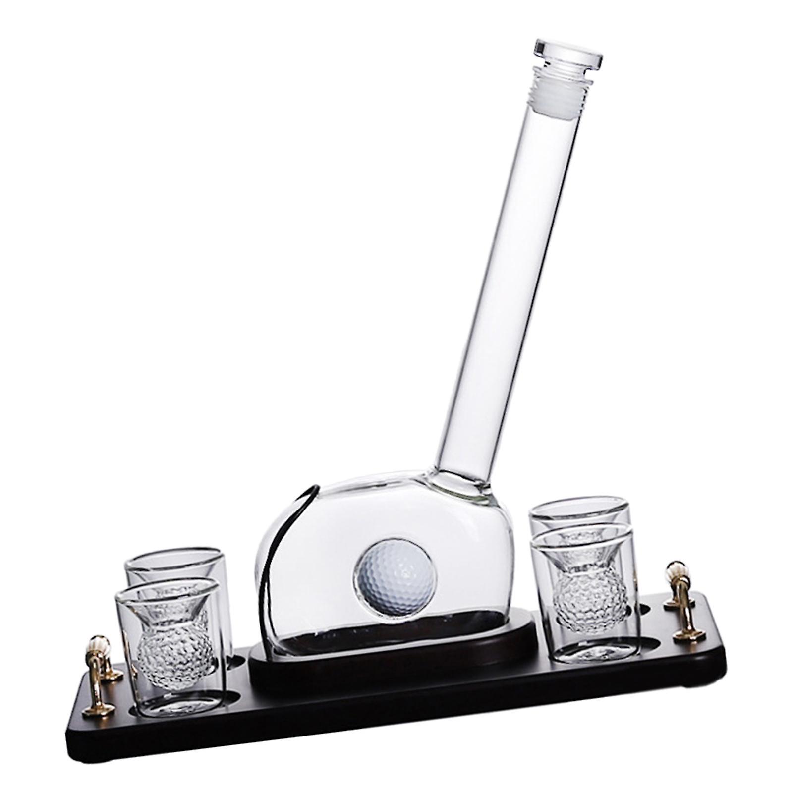 סט דקנטר יין 800 מ"ל בקבוק יין עם 4 כוסות יין מתקן שתייה חדשני למתנות אביזרי בר אוהבי וויסקי מתנות