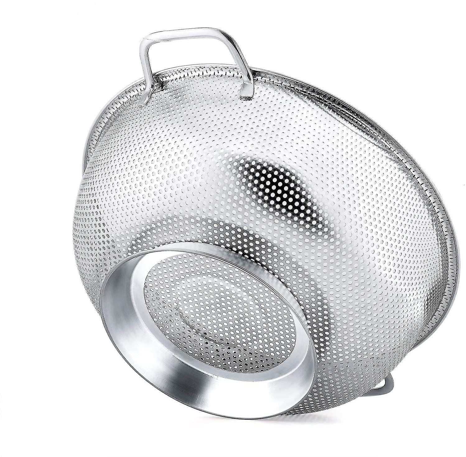 Metal Colander With Handle - Multi-Purpose Kitchen Strainer
