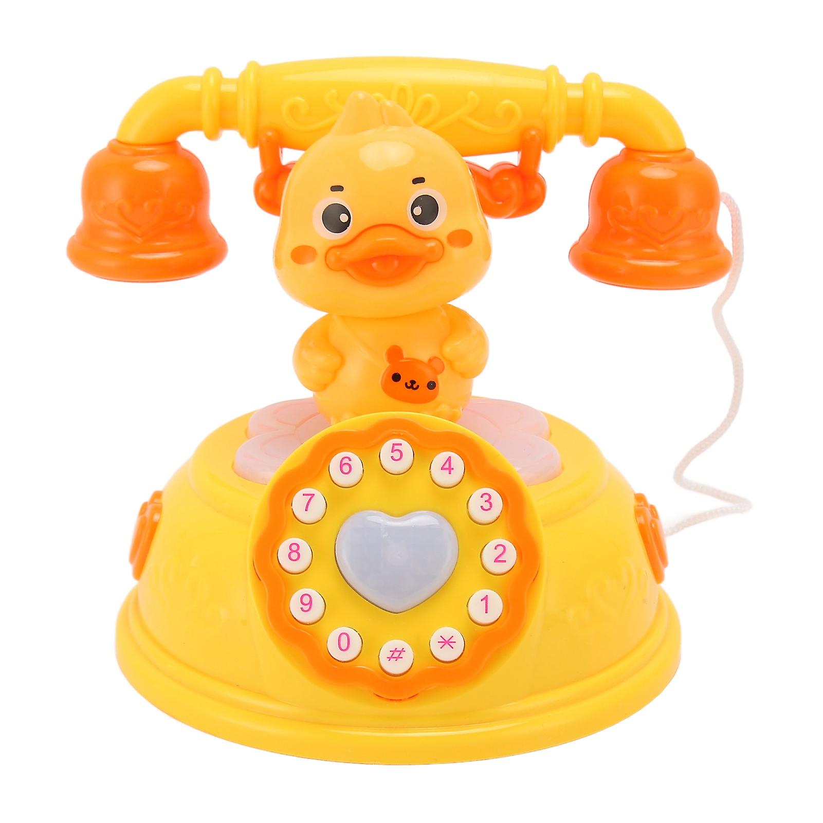 Yellow Duck Baby Phone Toy with Sensory Lights & Music for Learning
