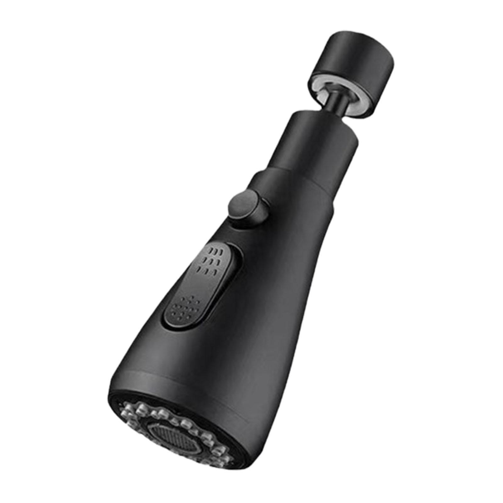 360 Rotating Faucet Extender Practical for Washing Vegetables Restroom Sink Black