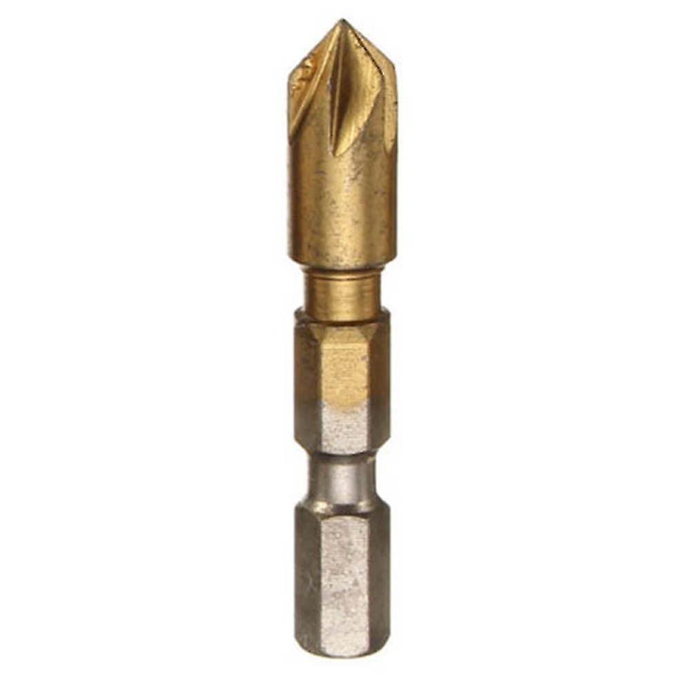 1pc Countersink Drill Bit 5 Flute Bits Chamfering Deburring Tool Hole Opener 6/8/9/12/16/19mm 1/4' H