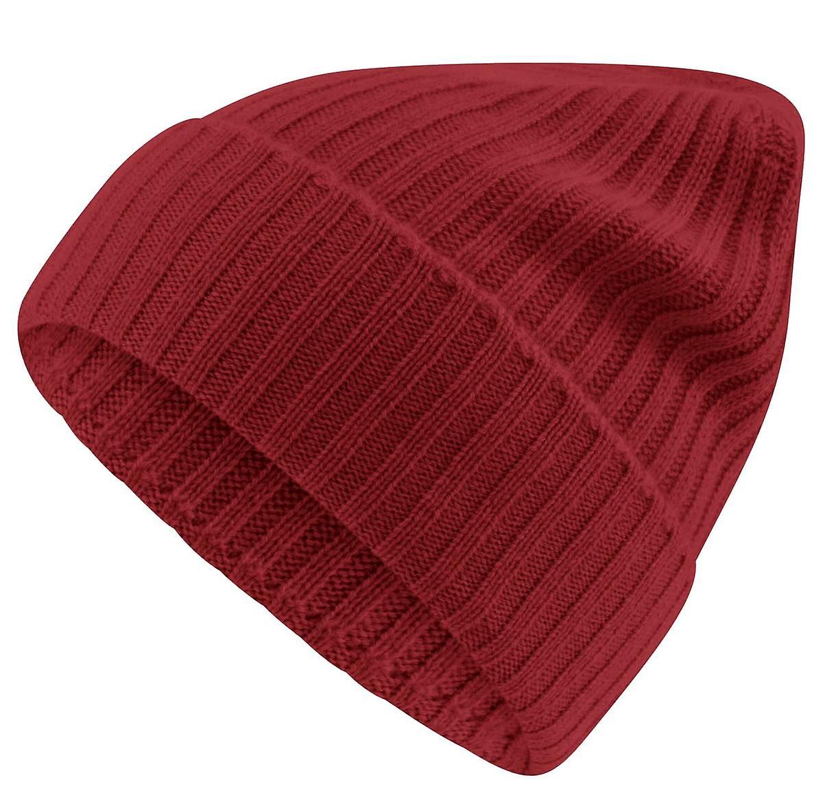 Falke Ribbed Cashmere Beanie - Brick Brown