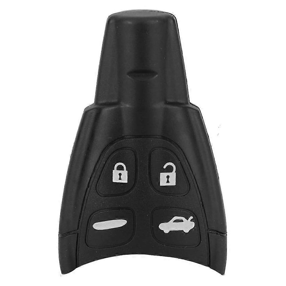 Car Key Case, Black 4 Buttons Remote Key Fob Cover Car Key Shell Protector Replacement for Saab 93 95