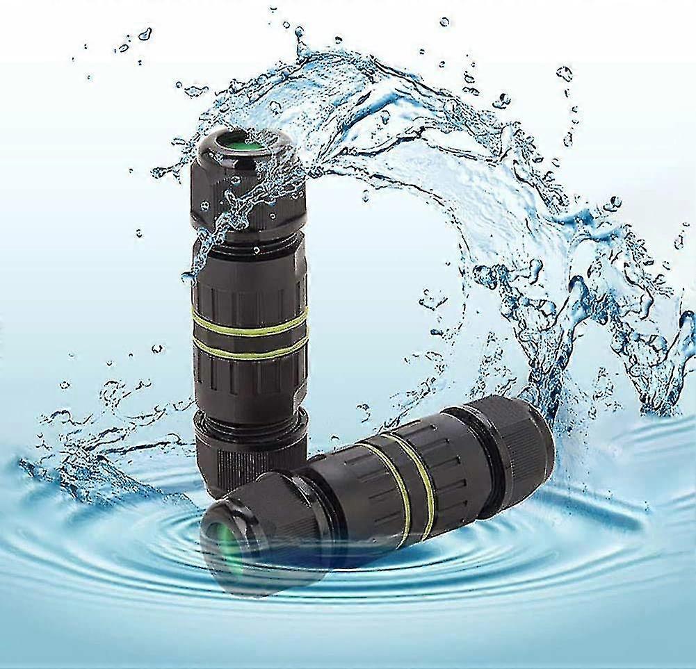 صندوق موصل مقاوم للماء / 3 قطع موصل كابل مقاوم للماء Ip68 / موصل غلاف خارجي / بحد أقصى 10 مم