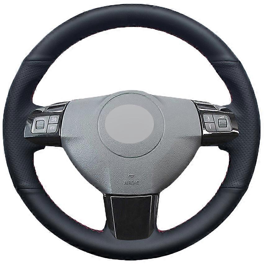 Black Faux Leather Car Steering Wheel Cover for Opel Astra (H) Signum Corsa 2004-2009 Zaflra (B) 2005-2014 Vectra (C) 2005-2009