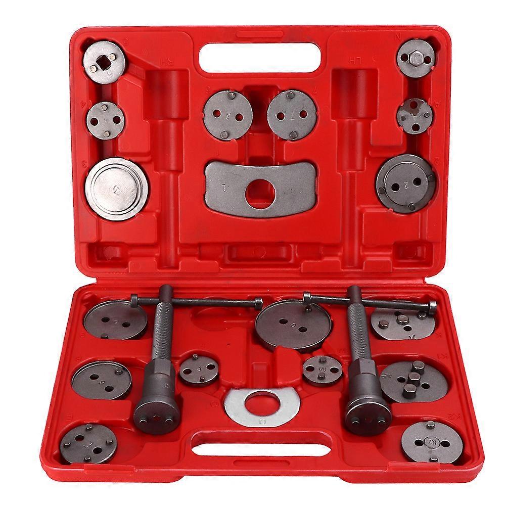 21pcs/set Universal Disc Brake Caliper Rewind Tool Brake Piston Wind Back tool with Portable Storage Box E2U411