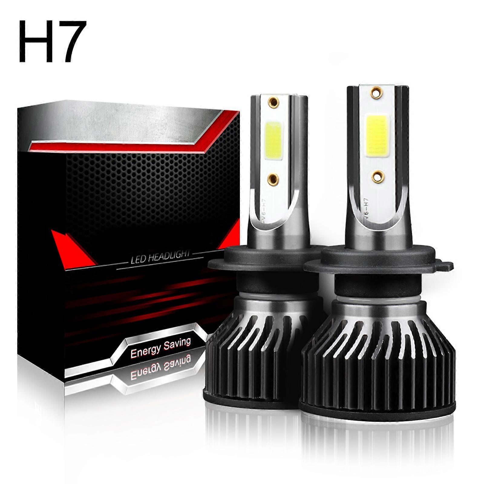 set of 2 lamps (H7)F2 LED headlamp power 50W high luminous efficiency 5000LM E2UG04