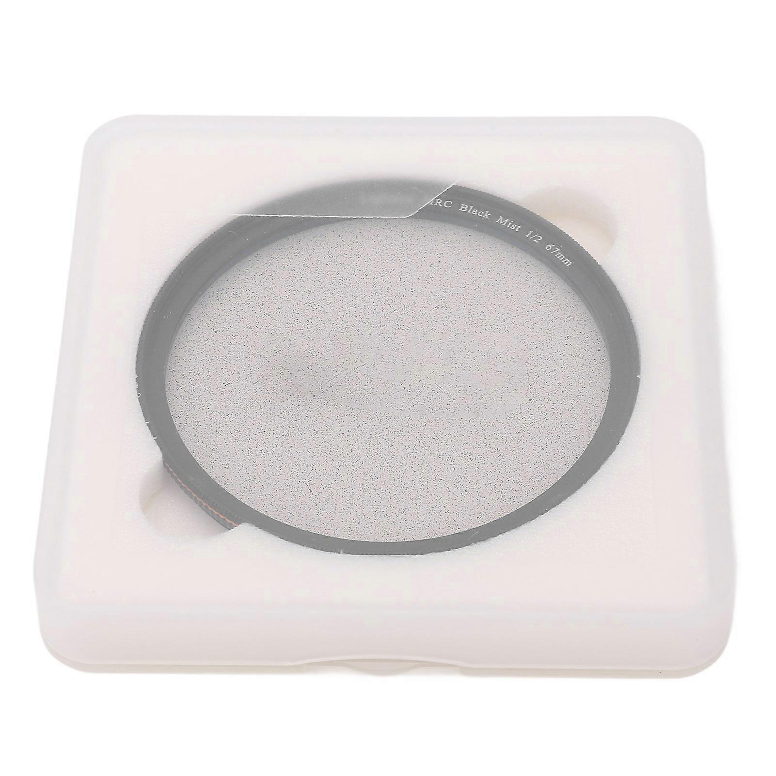 Black Mist Filter 1/2 Portrait Soft Diffuser Focus Camera Lens Filter Scratch Resistant for Video Vlog Photography 67mm NO.1848