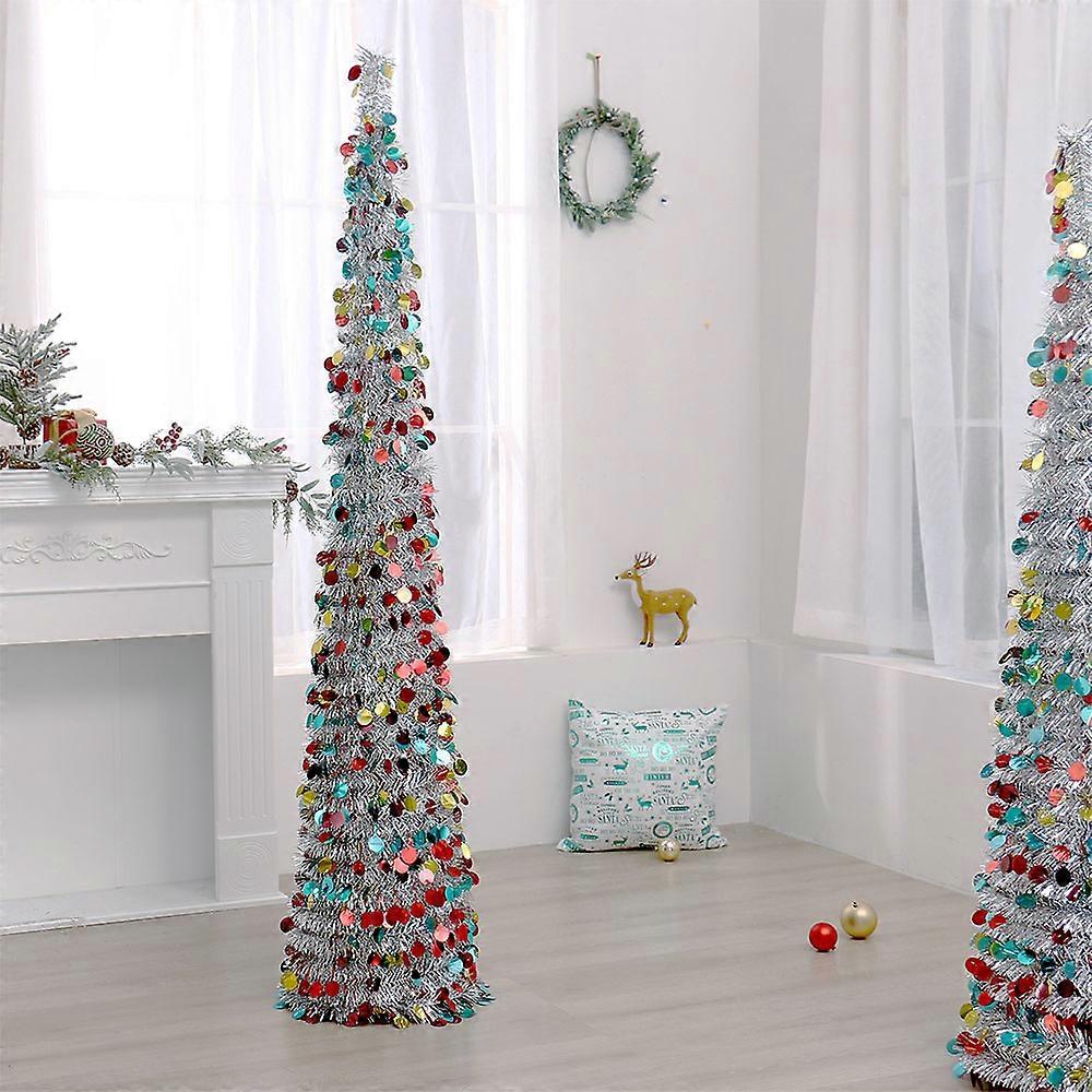 150cm Tinsel Multi Colour Christmas Tree