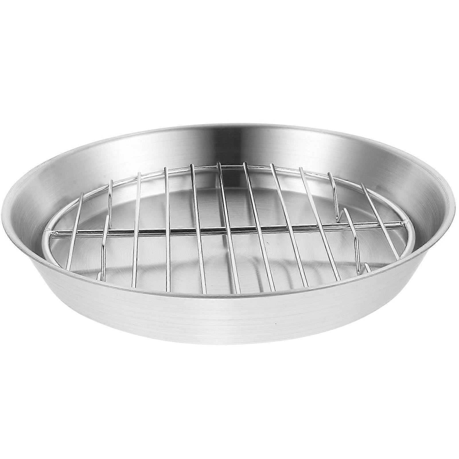 1 Set of Baking Pan Filter Rack Set Baking Draining Rack with Pan Set Baking Pan with Cooling Rack