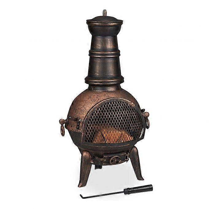 Bronze Colored Outdoor Fireplace