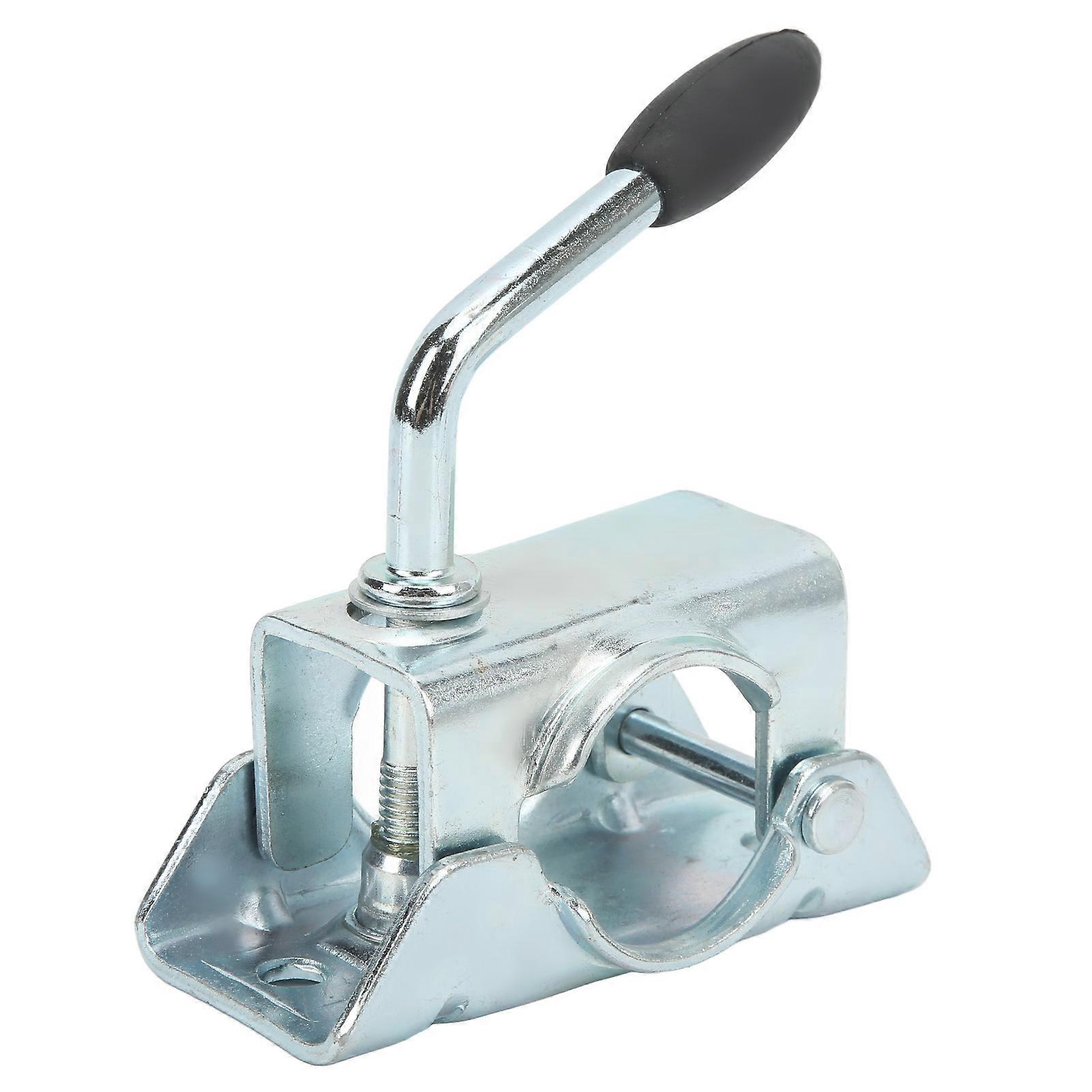 Trailer Jack Wheel Split Clamp Prop Stand Support Mount for 48mm/1.89in Pipe Diameter