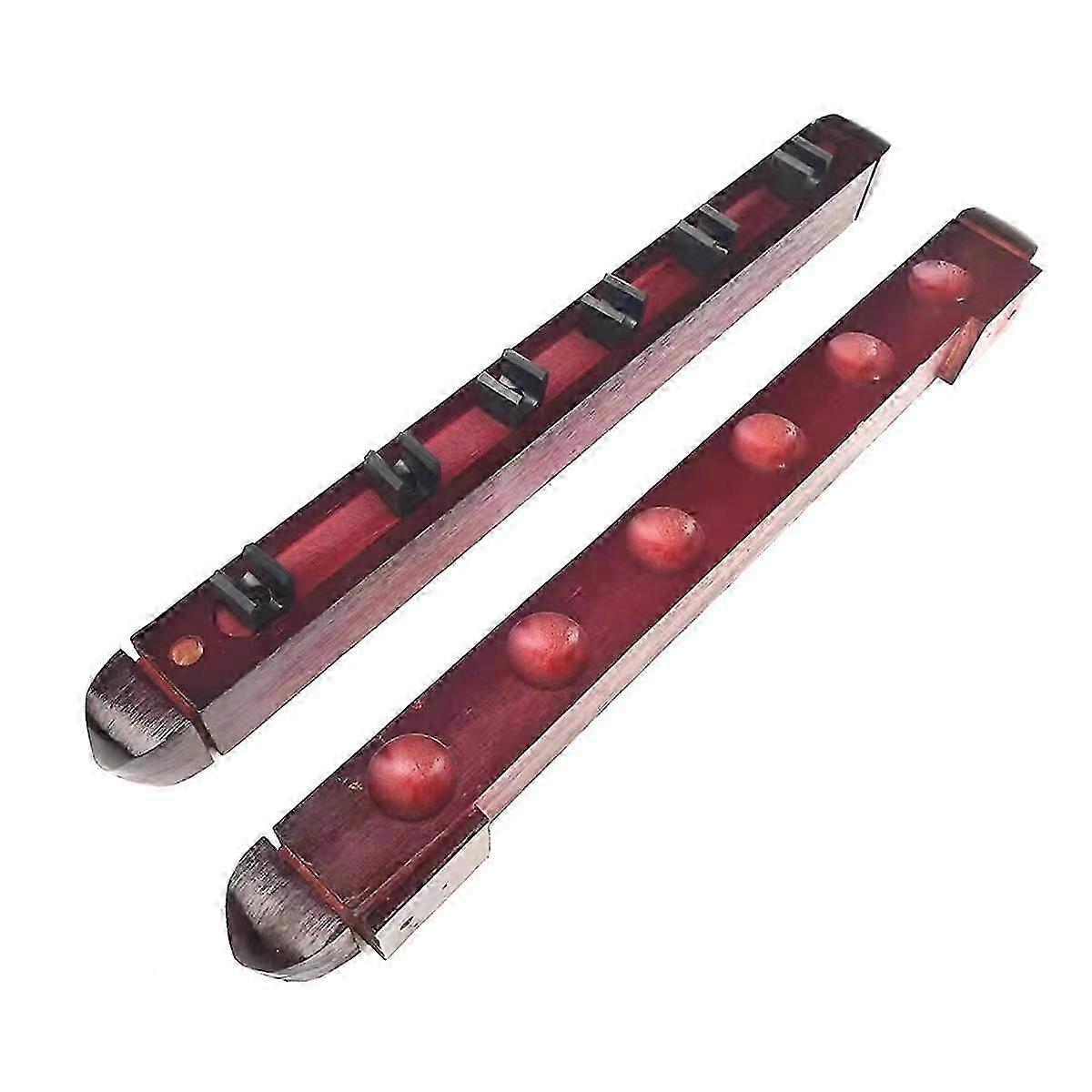 1 Set Billiard Wood Rack Wall Mounted Hanging 6 Cue Stick for Snooker Cue Space Saving Holder Snook