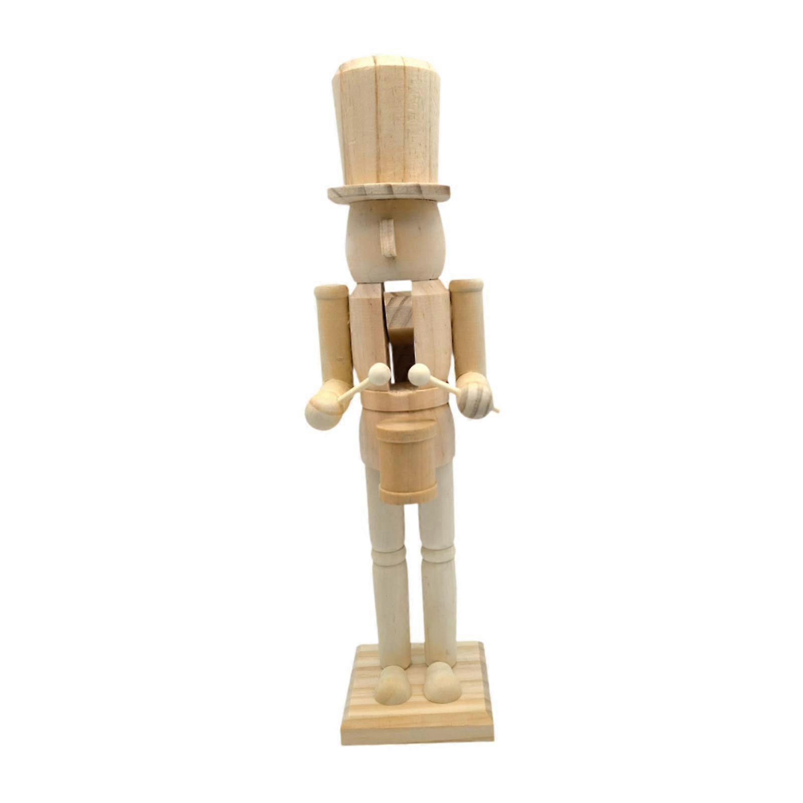 Paint Your Own Mini Wooden Nutcracker Figure 38cm for Xmas Tree Arts Project A