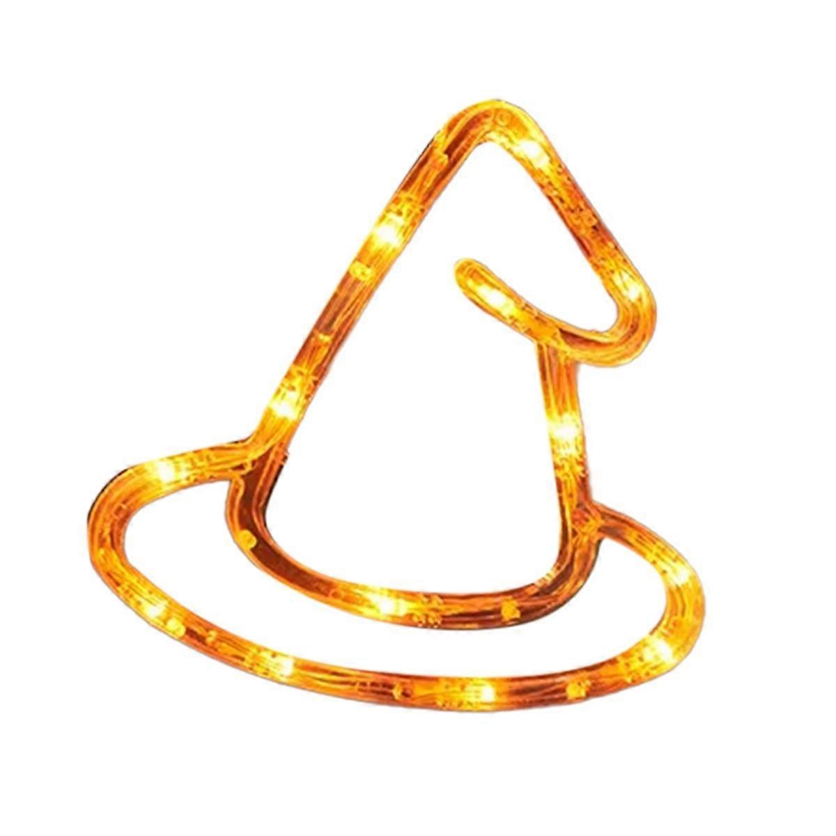 Halloween Decorative Window Lamp, Witch Hat LED Sucker Lamp Suitable for Decoration in Various Plac