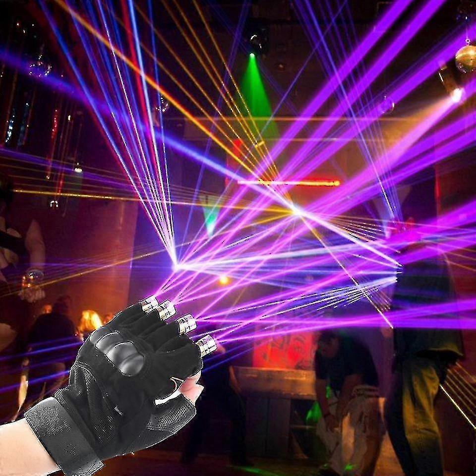 Gants laser RVB multi-lignes 4 têtes, éclairage de scène pour DJ, spectacle de danse des doigts, Halloween