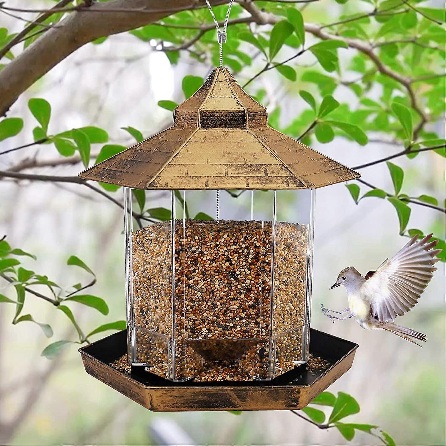 Hängendes Wildvogelfutter Pavillon Vogelfutterhäuschen außerhalb der Dekoration, perfekt zum Anlocken von Vögeln