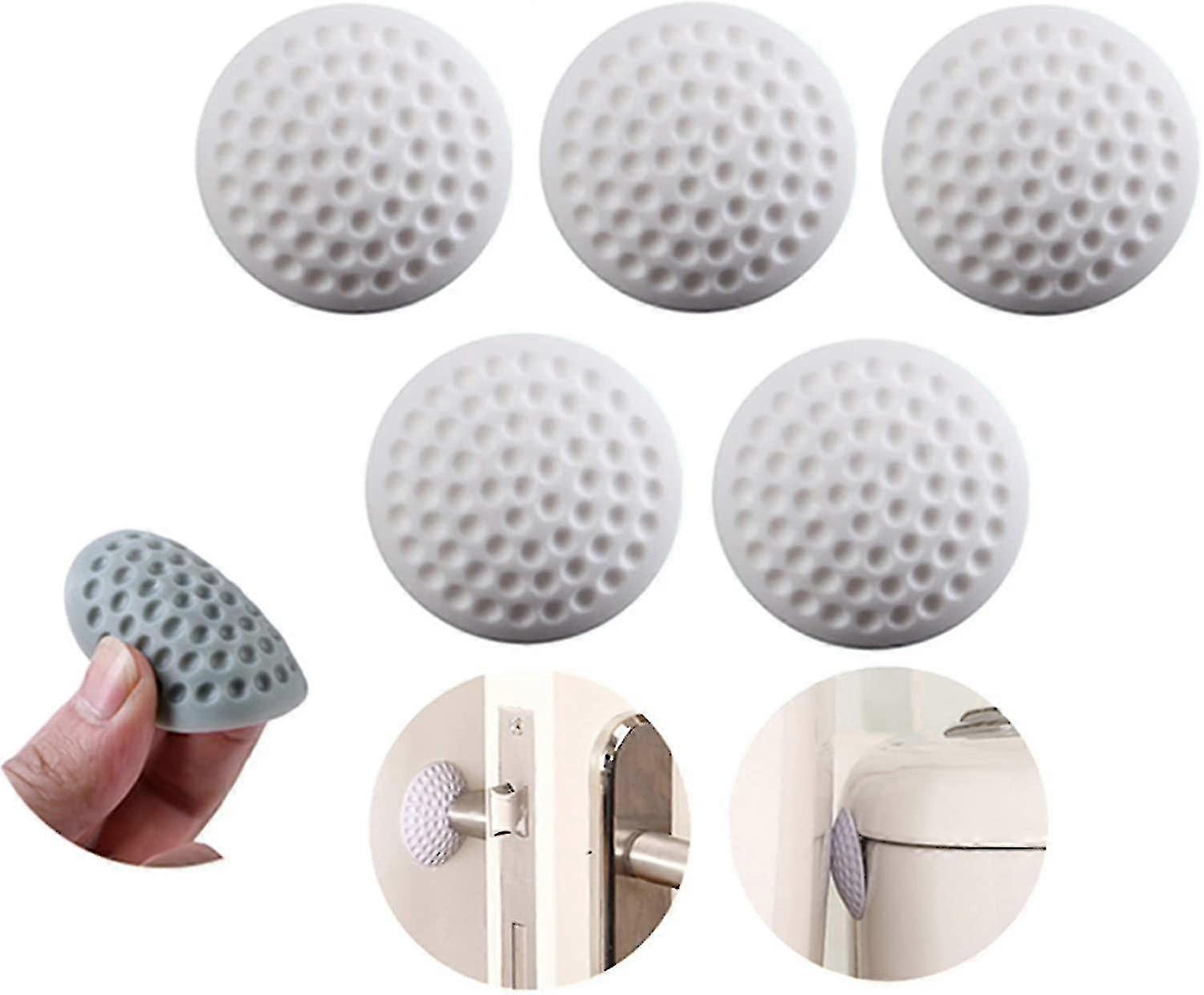 5pcs Door Stopper Wall Protector, Silicone Self Adhesive Door Stopper
