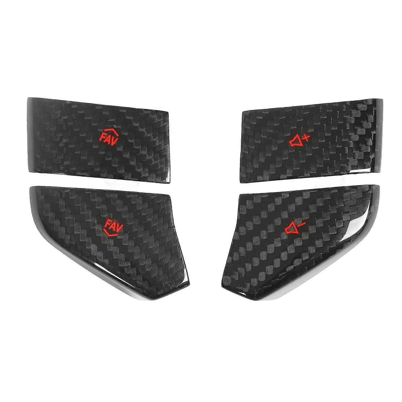 Steering Wheel Switch Button Trim Carbon Fiber Replacement for Corvette C8 2020 to Present Red