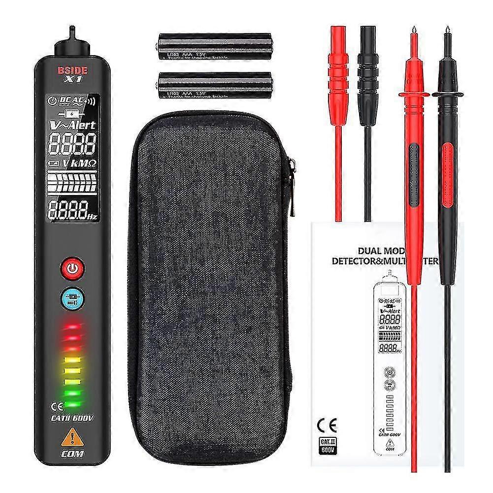 Test pencil intelligent non-contact voltage detector multimeter voltmeter electric voltage pen lcd d