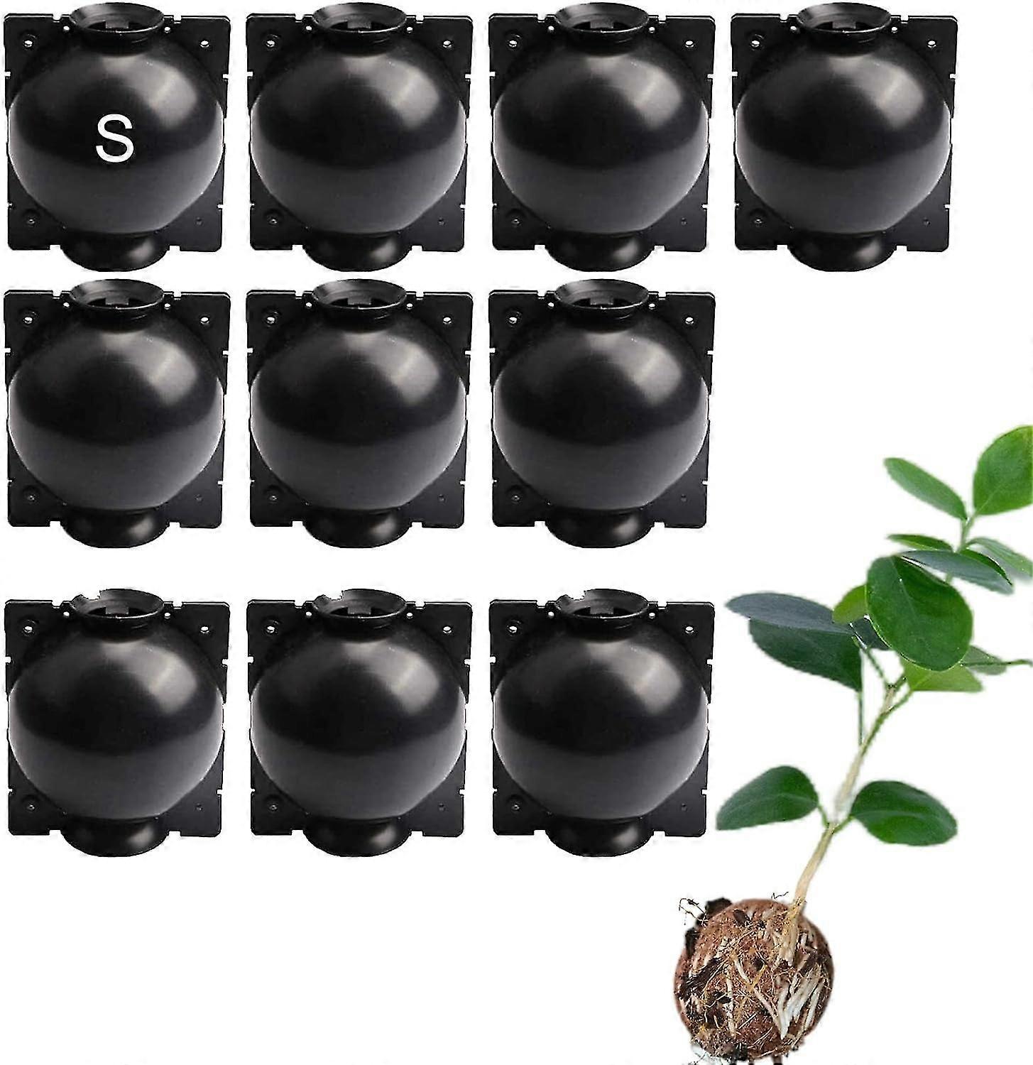 10 Pack Tree Root Growing Box, Rooting Ball Grafting Tools, Reusable High Pressure Tree Root Air Layering Propagation Kit Propagator Pot