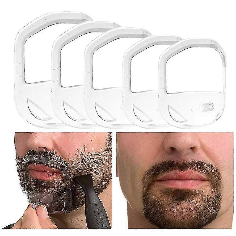 Beard Shaper Goatee Mustache Grooming Tool Face Hair Styling Template For Man 5 Pcs/set, Salon Mustache Beard Styling Template-YuJia
