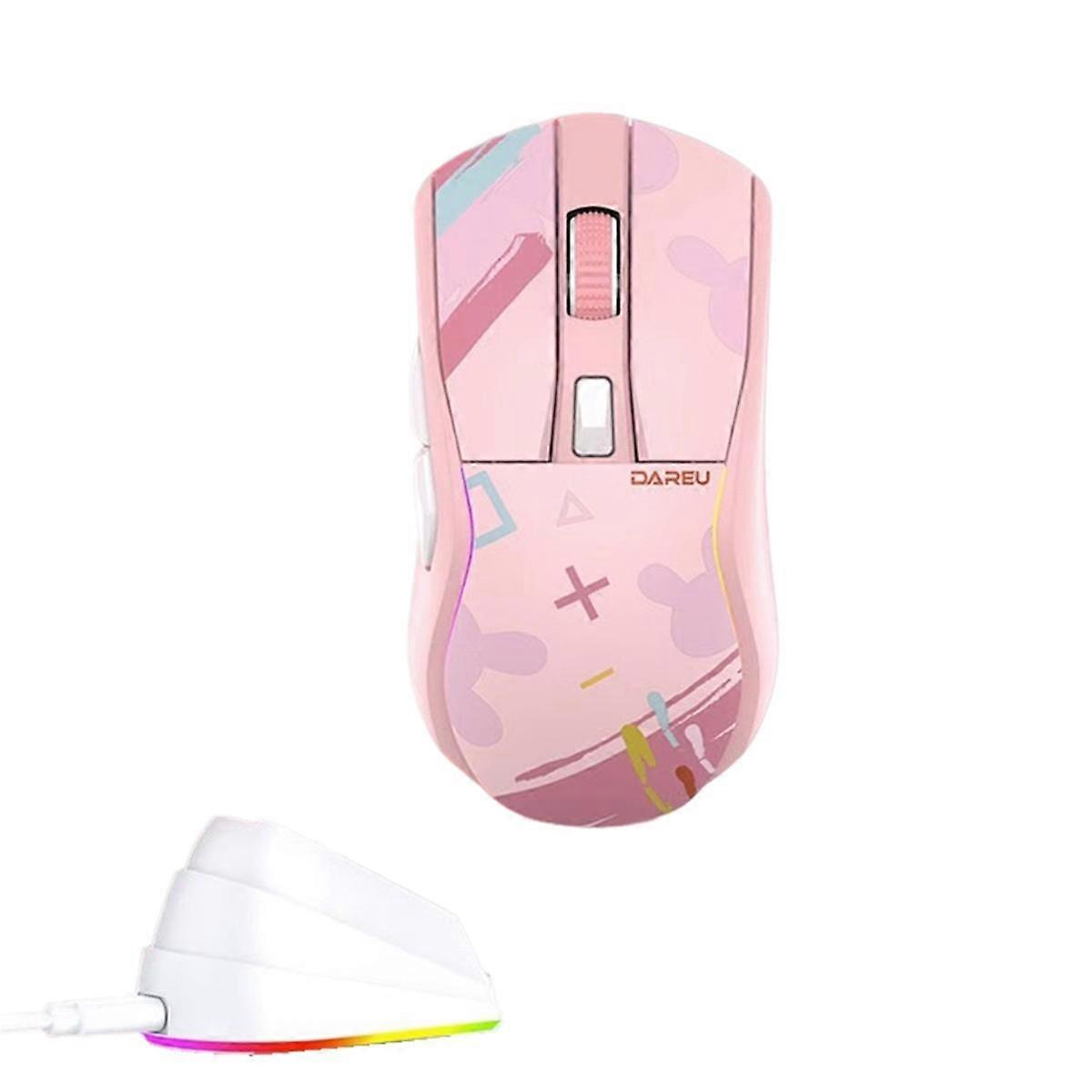 A950 Mouse Tri-Mode Bluetooth Wireless 2.4G Wireless Bluetooth E-Sports Gaming Mouse Pink