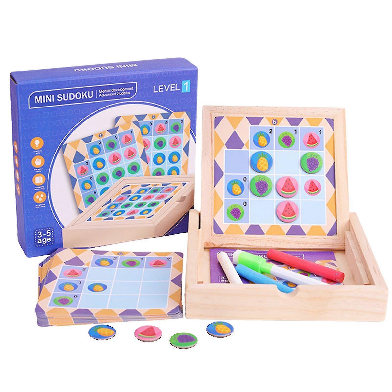 wooden board game toys set funny sudoku game puzzle toys for kids educational gift toys