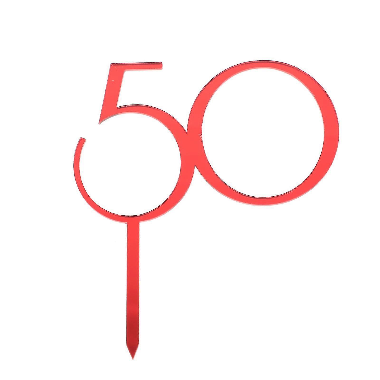 10pcs 50-Year-Old Cake Insert