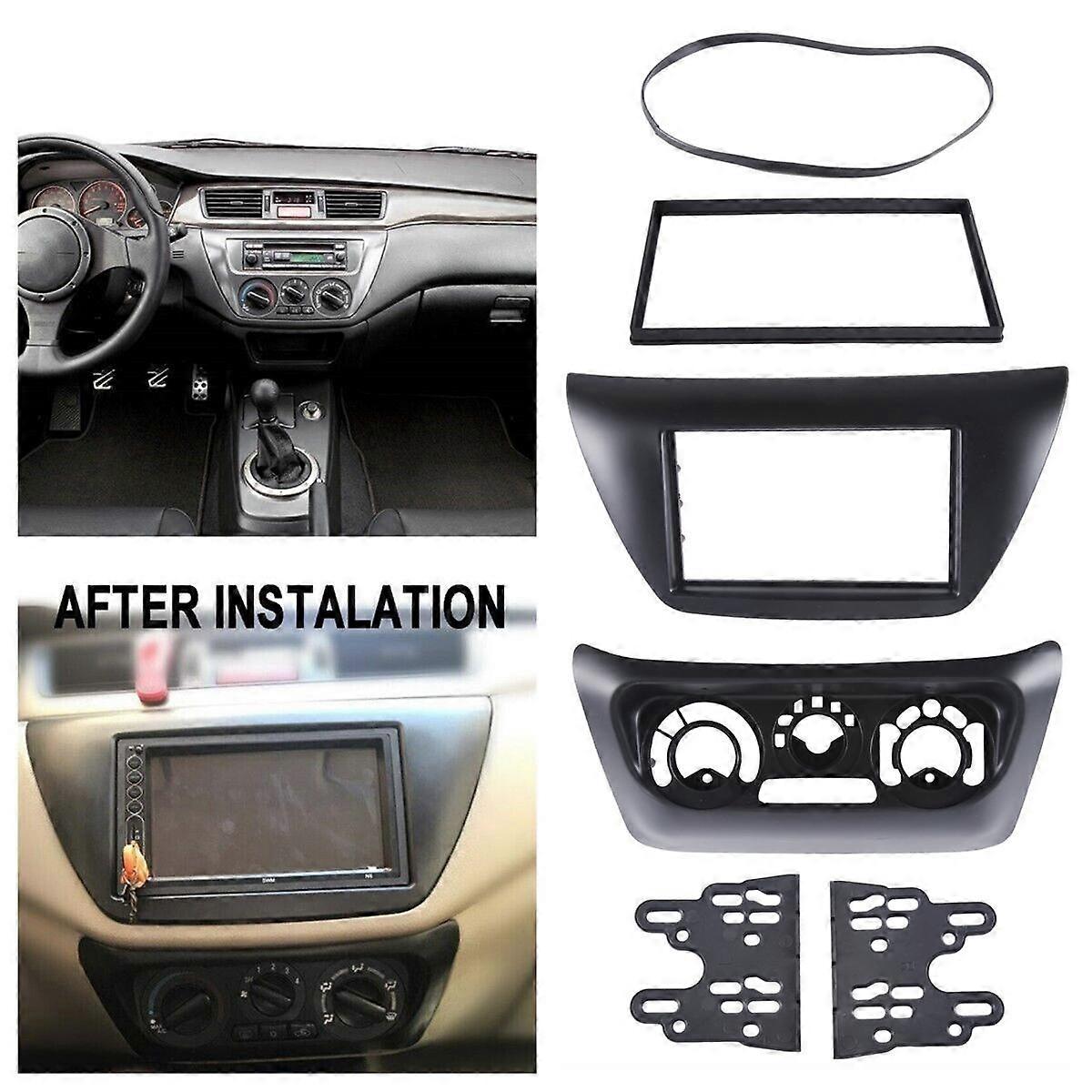 2 Din Car AC Control Panel Frame +Car Radio Fascia Kit for IX 2006