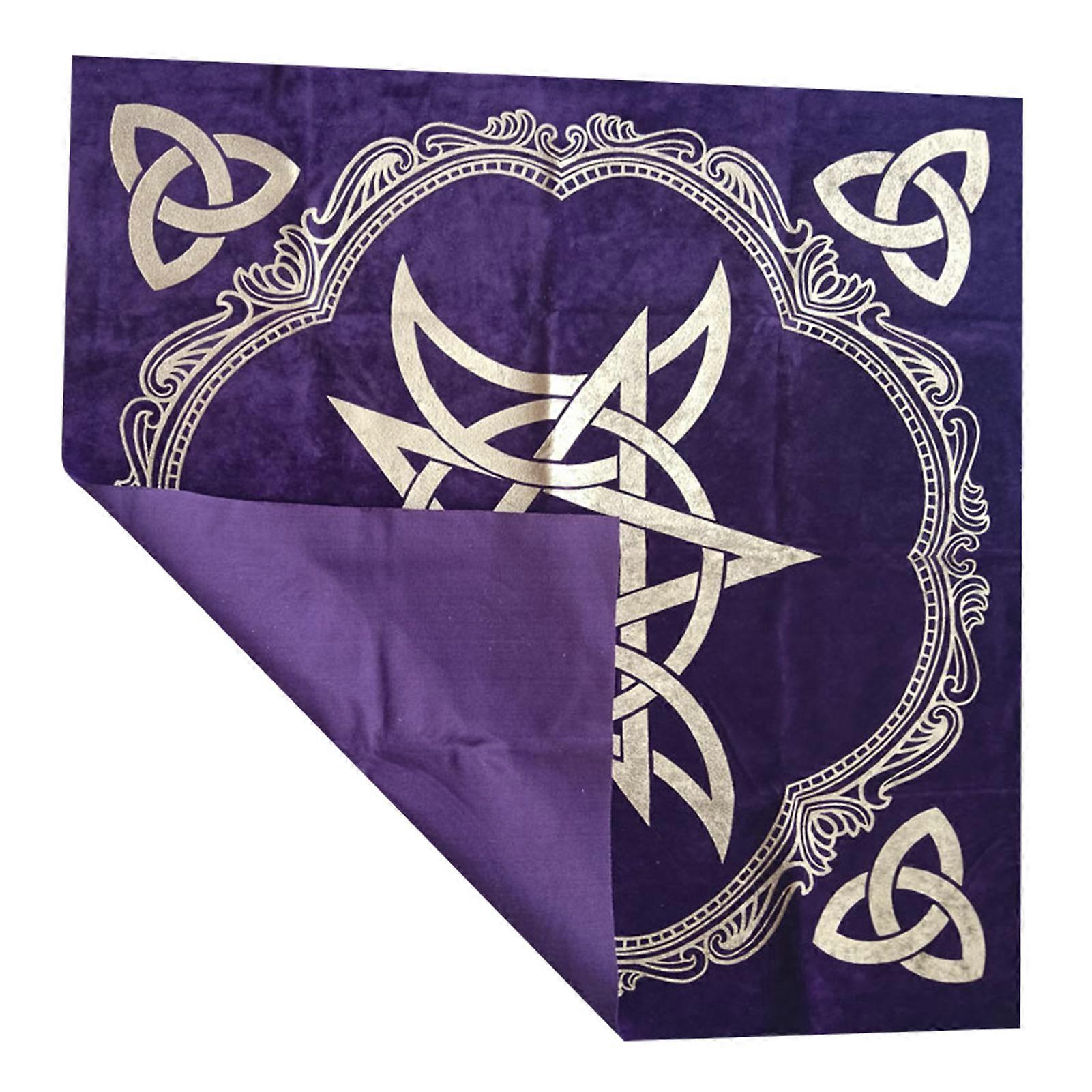 Triple Moon Pentagram Altar Cloth Flannel Five-Pointed Star For Board Game Accessories