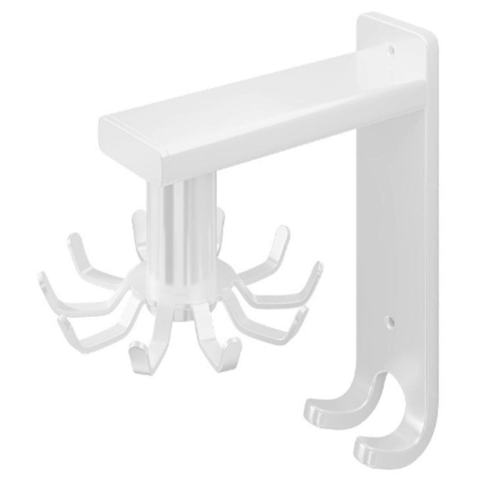 Kitchen Rotate Spoon Rack Non-drilling Multifunctional Spoon Shelf for Kitchen Supplies