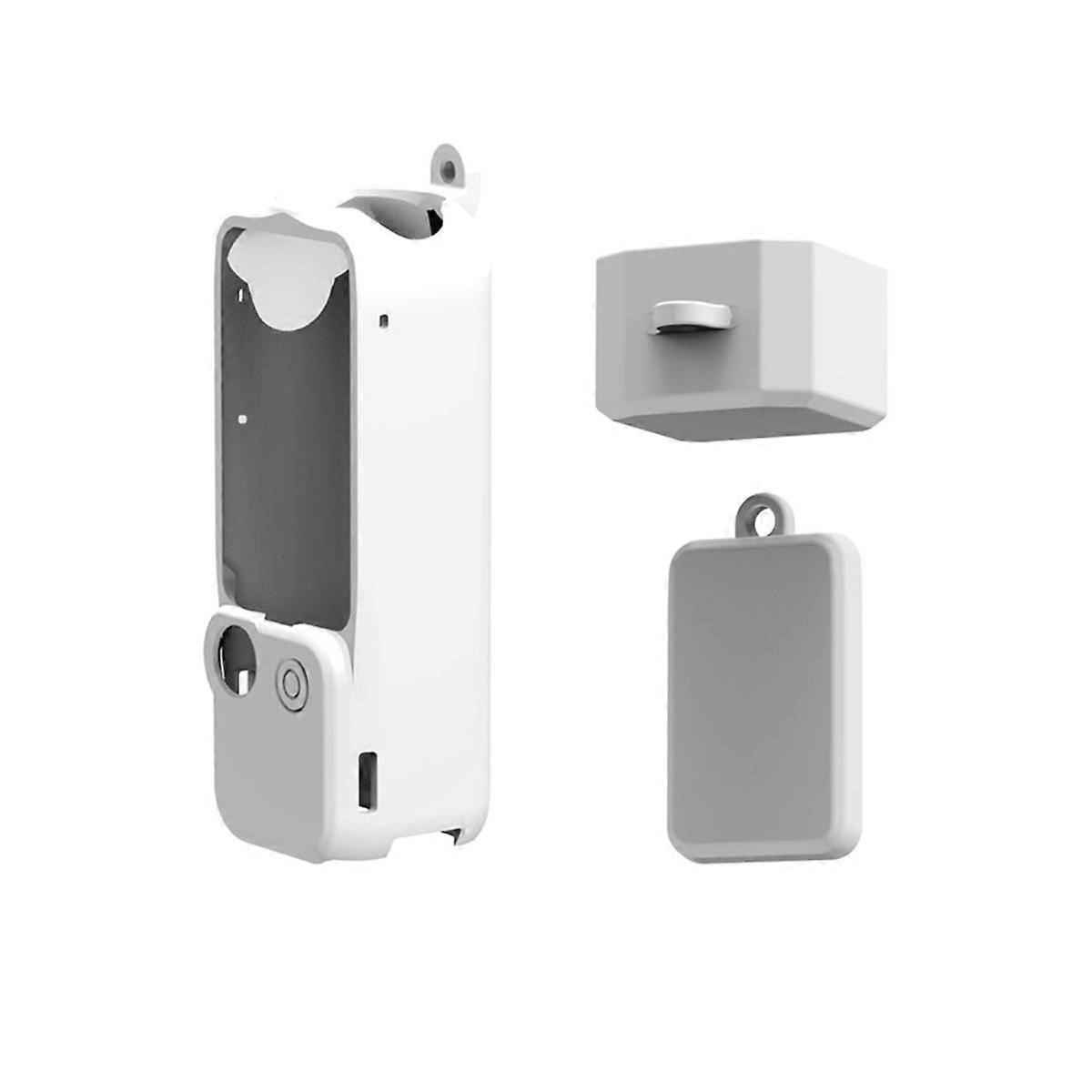 For Pocket3 Camera Silicone Case Multifunctional Convenient Lens Body Protective Cover, White