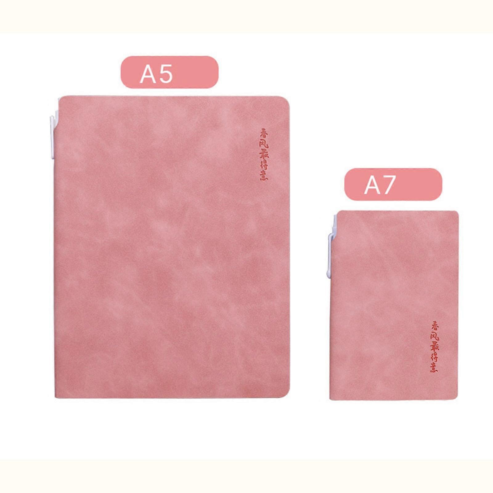 8.1X6.3inch+5.1X3.5inch Sheep Leather Material A5 Convenient Notebook With Pen For Students To Carry With Them At The Beginning Of The School Season F