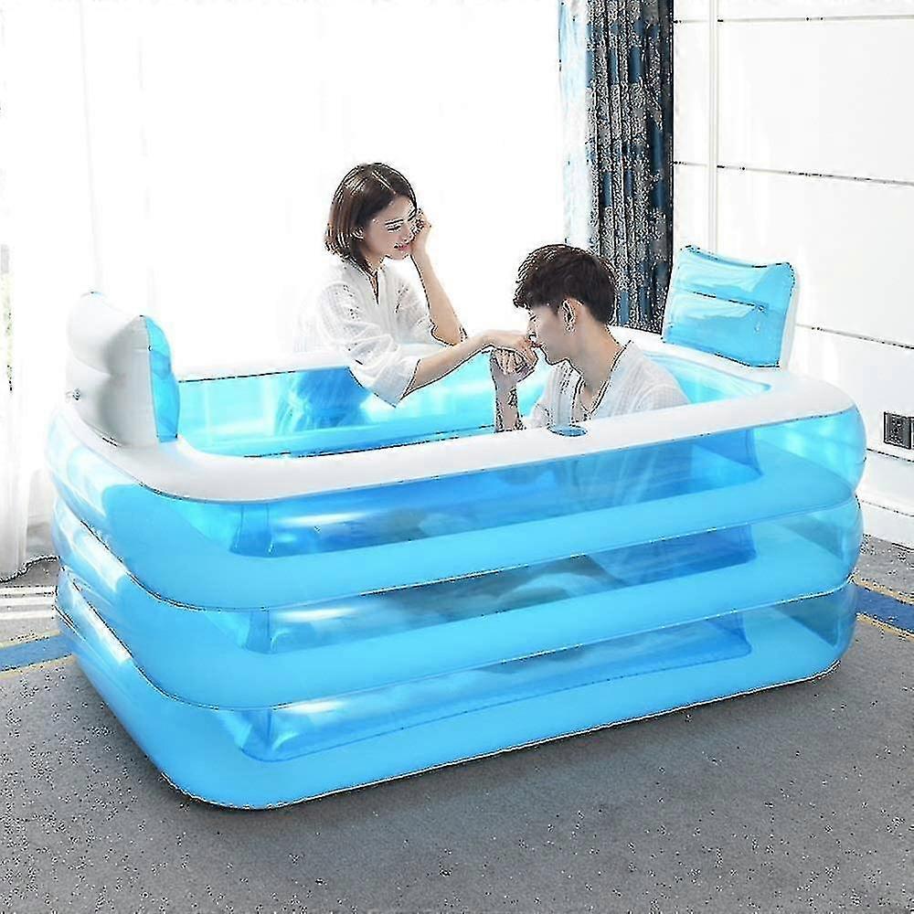 Baignoire Gonflable Pliante Pour Adultes - Autoportante, Groot Et Portable Avec Pompe Pour Bain Chaud Et Glace