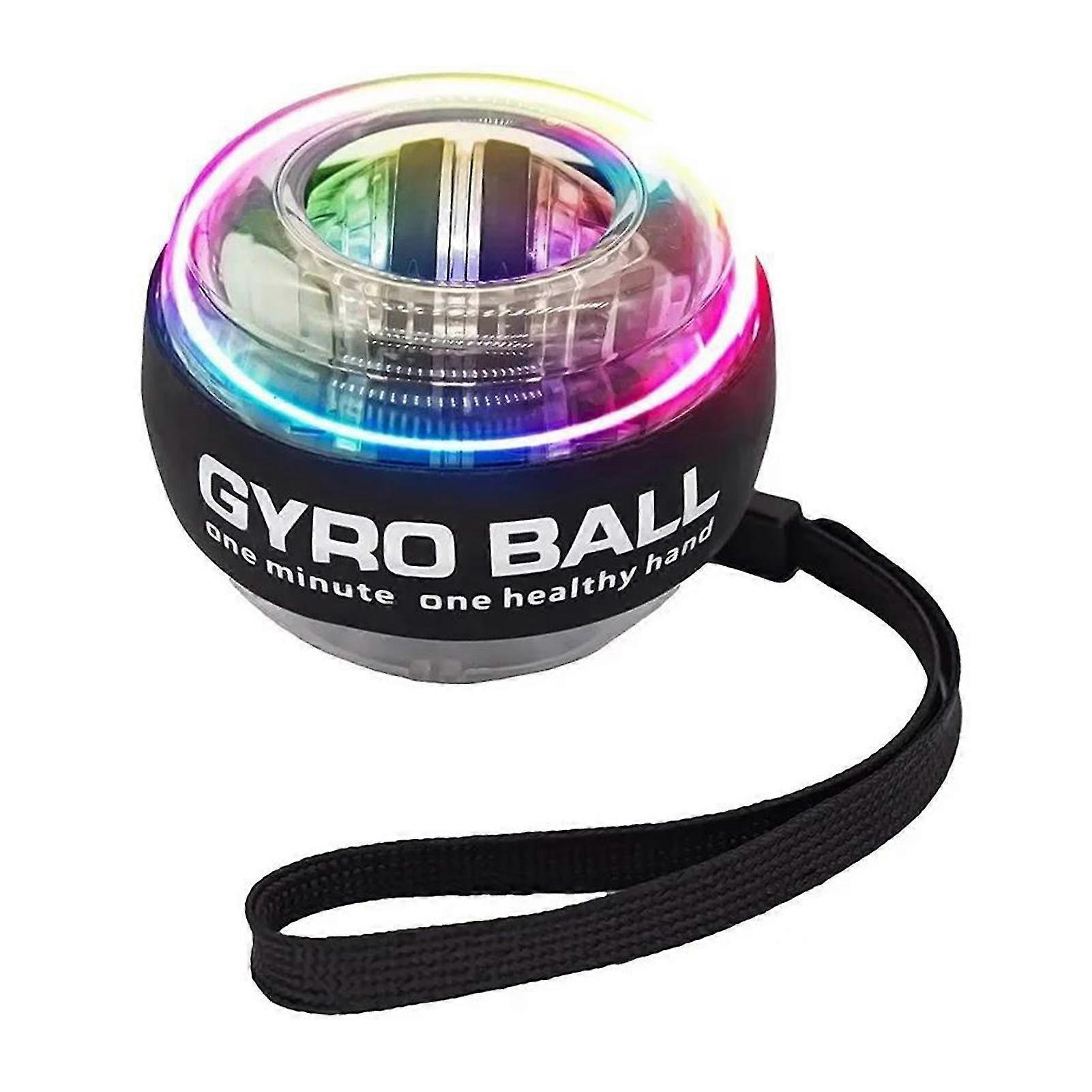 Self Starting Wrist Ball Portable Wrist Power Gyroscopic Ball Wrist Strengthening Device Black With Light