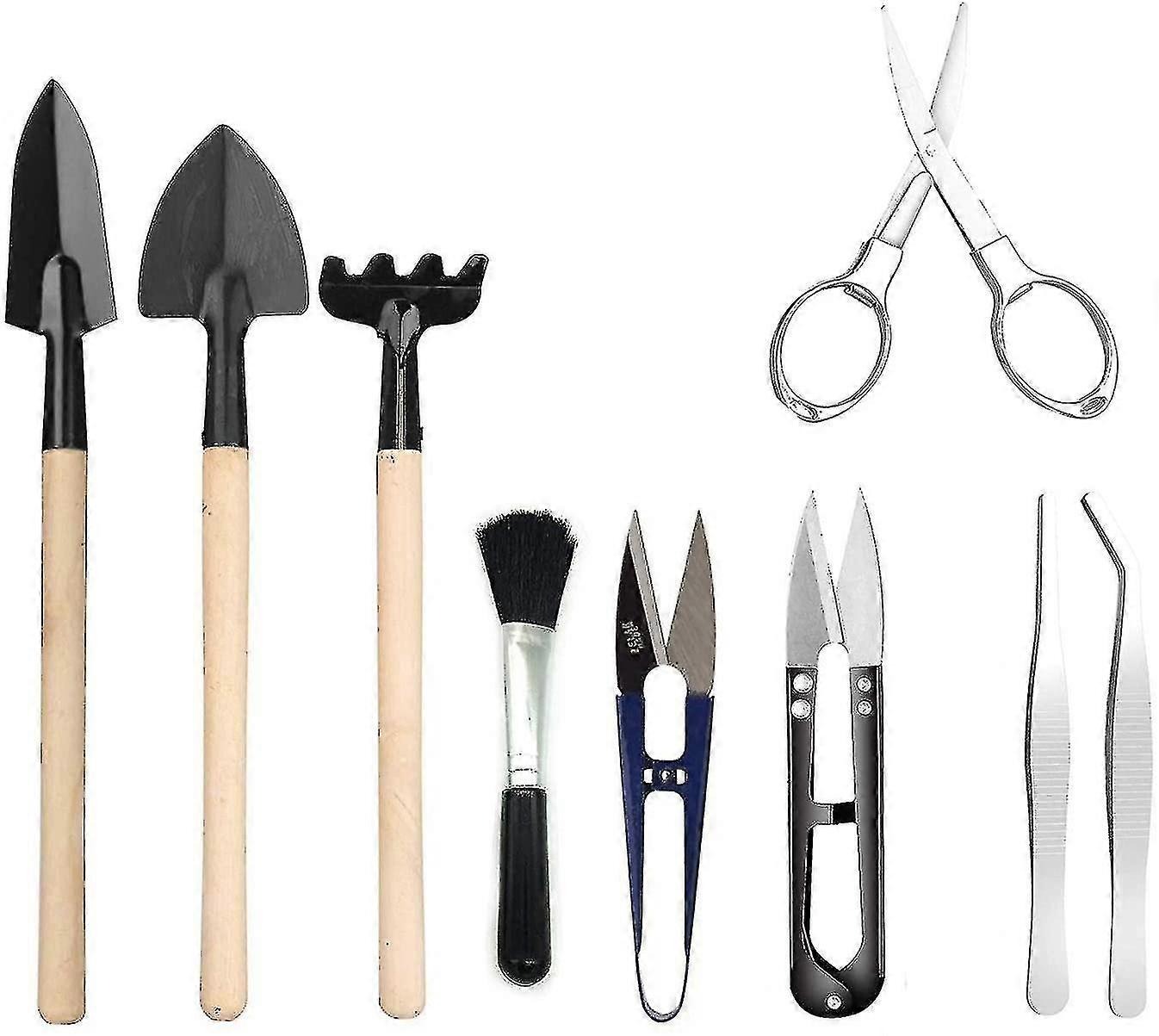 Tools For Bonsai,bonsai Tools,mini Gardening Tools,gardening Tool Set,mini Wooden Hand Tool Set