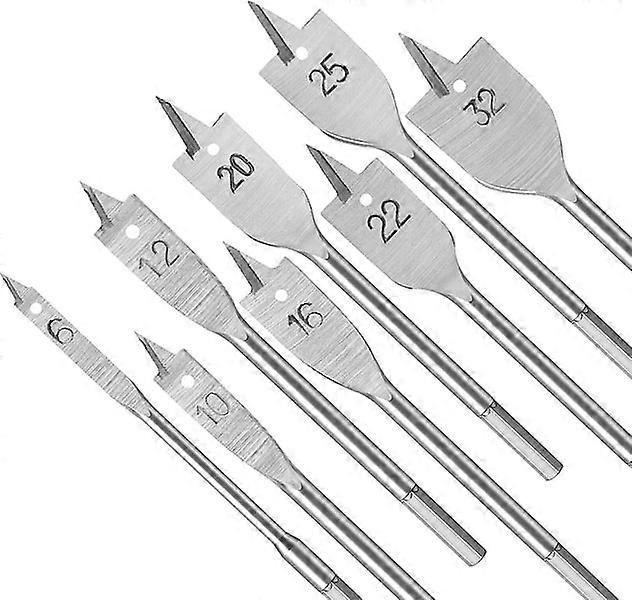 Woodworking Drill Bits Set - 8 Pieces, Professional Flat Wood Drill Bits Kit