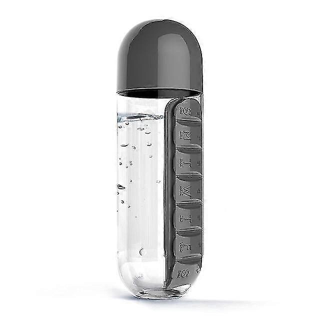 600 ml plastpillerorganiseringsflaska bärbara resedricksflaskor