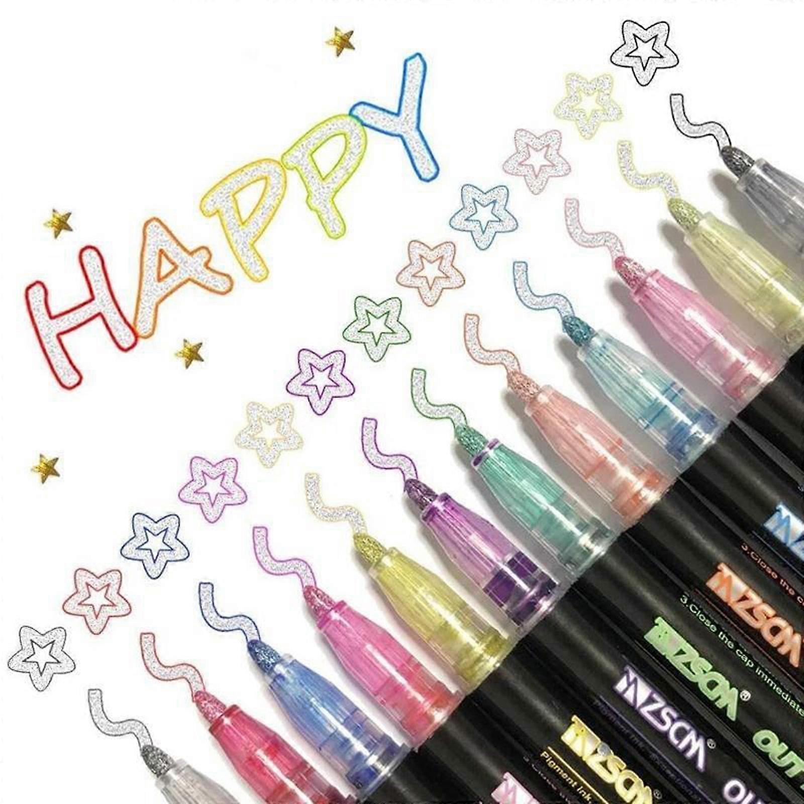 Double Line Outline Pen Dream Color Highlight