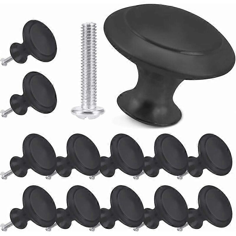 drawer handle, cabinet handles, mushroom shaped cabinet door handle 12PCSblack