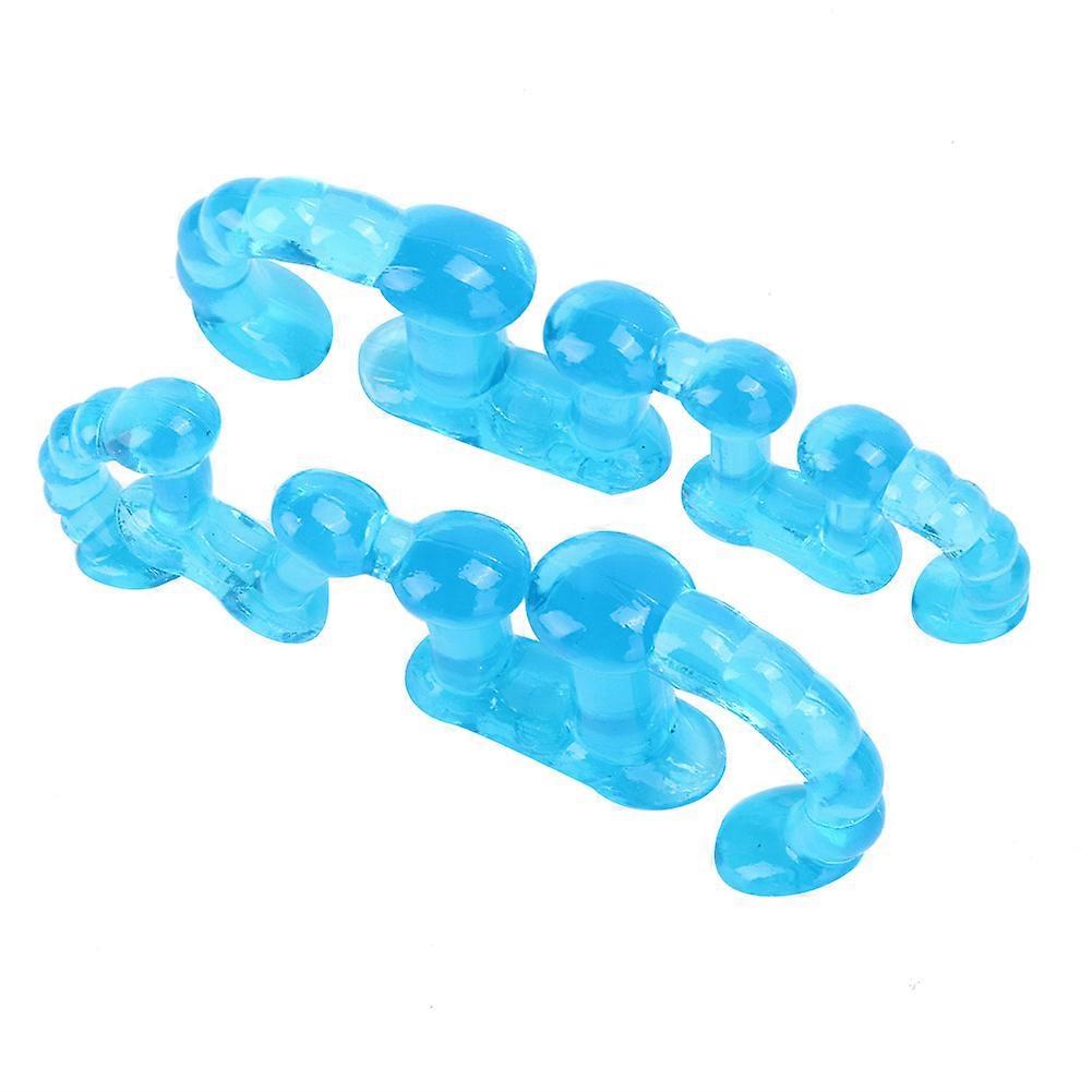 2 Pairs 5 Holes Toe Separators Pain Relief Soft Elastic Hallux Valgus Corrector
